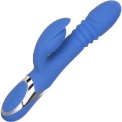 Enchanted Teaser Thrusting Silicone Vibrator, 10 Inch, Blue