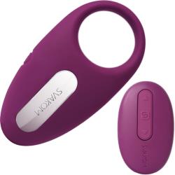 Svakom Winni Wearable Remote Control Clitoris Stimulating Vibrating Penis Ring, Violet