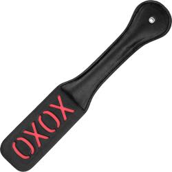 Ouch! XOXO Faux Leather Paddle, 12.5 Inch, Black