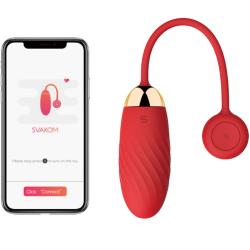 Svakom Ella App Controlled Wearable Bluetooth Vaginal Vibrating Egg, Red