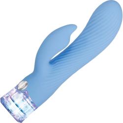 Evolved Glitteriffic Rechargeable Light Up Vibrator, 6.75 Inch, Blue