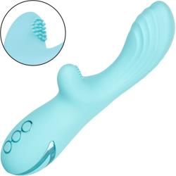 California Dreaming Catalina Climaxer Vibrator with Textured Teaser, 8 Inch, Blue