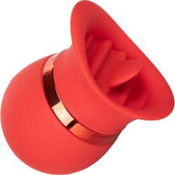 French Kiss Talker Vibrating Silicone Flickering Teaser, 2.75 Inch, Red