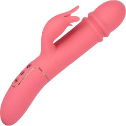 Shameless Tease Vibrator with 4 Thrusting Functions, 10 Inch, Pink