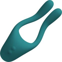 TRYST V2 Bendable Multi Erogenous Zone Massager with Remote, 5.75 Inch, Teal
