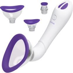 Bloom Intimate Automatic Suction Cup Vibrating Body Pump, 9 Inch, Purple/White