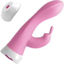 3Some Wall Banger Rabbit Remote Controlled Silicone Vibrator, 7.75 Inch, Pink