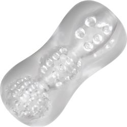 Adam and Eve Triple Chamber Ball Drainer Stroker, 6 Inch, Clear