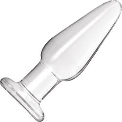 Crystal Tapered Glass Butt Plug, 4.17 Inch, Clear