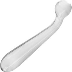 Crystal G-Spot Glass Wand, 6.96 Inch, Clear