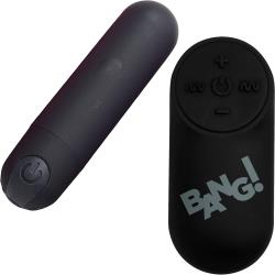 Bang Vibrating Silicone Bullet with Remote Control, 3 Inch, Black