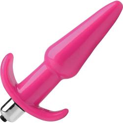 Frisky Thrillings Smooth Vibrating Anal Plug, 4.8 Inch, Pink
