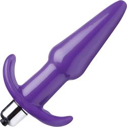 Frisky Thrillings Smooth Vibrating Anal Plug, 4.8 Inch, Purple