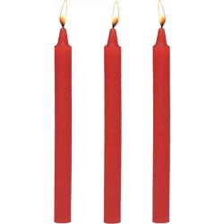 Fire Sticks Fetish Drip Candles Set of 3, Red