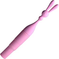 Frisky Bunny Rocket Silicone Vibrator, 7.75 Inch, Pink