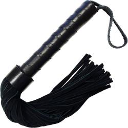 Rouge Garments Suede Flogger with Leather Handle, Black