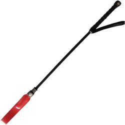 Rouge Short Riding Crop with Slim Tip, 20 Inch, Red