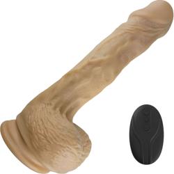 Skinsations Side Winder Squirming Dildo with Remote Control, 9 Inch, Flesh