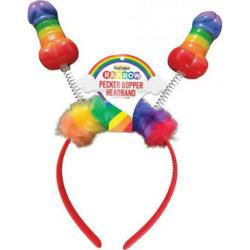 Rainbow Pecker Bopper Headband, One Size
