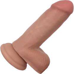 Jock Bareskin Dildo with Balls and Suction Cup, 6 Inch, Flesh