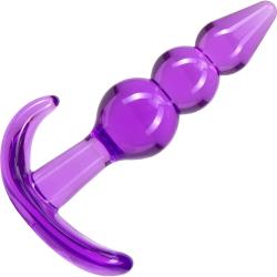 B Yours Triple Bead Anal Plug, 3.75 Inch, Purple