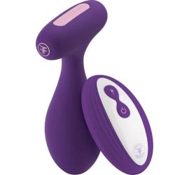 FemmeFunn Plua Vibrating Butt Plug with Remote Control, 4.3 Inch, Purple