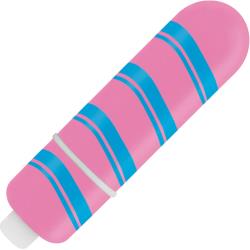 Rock Candy Fun Size Candy Stick Vibrator, 3 Inch, Pink
