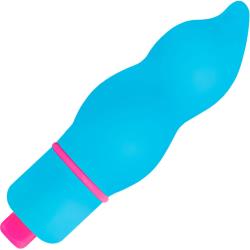 Rock Candy Fun Size Swirl Vibrator, 3.75 Inch, Blue