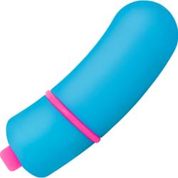 Rock Candy Jelly Bean Vibrating Bullet, 3.5 Inch, Blue
