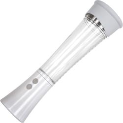 Zero Tolerance Sucking Good Rechargeable Vibrating Pump,13.5 Inch, White/Clear