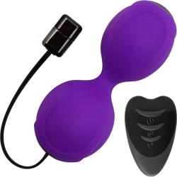 Adrien Lastic Kegel Vibrator with Remote Control, 3.3 Inch, Purple