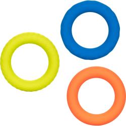 Link Up Ultra-Soft Climax 3 Silicone Cock Rings Set, 1.5 Inch, Multi-colored