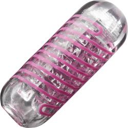 Spinner Brick Reusable Stroker by Tenga, 5.5 Inches, Purple/Clear