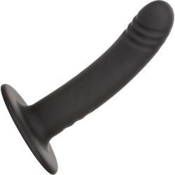 Boundless Ridged Butt Plug with Suction Cup Base, 6 Inch, Black