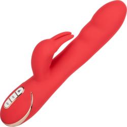 Jack Rabbit Signature Heated Silicone Ultra-Soft Rabbit Vibrator, 8.5 Inch, Red