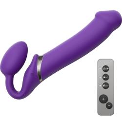 Strap-On-Me Vibrating Remote Controlled Strapless Dildo, 10 Inch, Purple
