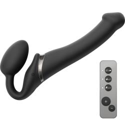 Strap-On-Me Vibrating Remote Controlled Strapless Dildo, 9.5 Inch, Black