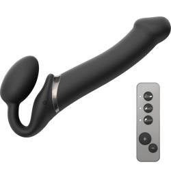Strap-On-Me Vibrating Remote Controlled Strapless Dildo, 9.75 Inch, Black