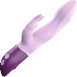 Hello Rabbit Rechargeable Silicone Vibrator, 9.7 Inch, Purple
