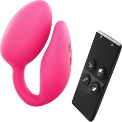 Wonderlove Silicone Vibrating Stimulator with Remote Control, 4 Inch, Pink
