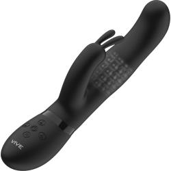 Vive Izara Pulse Rechargeable G-Spot Rabbit Vibrator, 8.6 Inch, Black