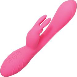 Evolved Bunny Kisses Rechargeable Silicone Vibrator, 8 Inch, Pink