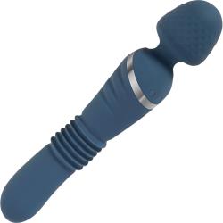 Adam and Eve The Dual End Thrusting Wand, 9.37 Inch, Blue
