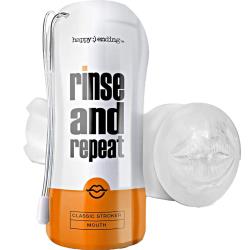 Happy Ending Rinse and Repeat Classic Stroker Mouth Masturbator, Clear