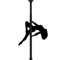 Ouch! Dance Pole, 10 Feet, Black