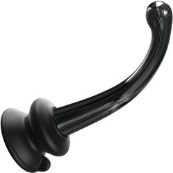 Icicles No 87 Glass Suction Cup G-Spot Wand, 6.1 Inch, Black