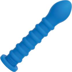 MOD Wand Silicone Ribbed, 7.5 Inch, Blue