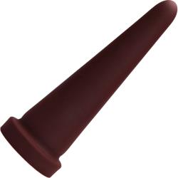 Tantus Cone Firm Butt Plug, 8 Inch, Oxblood