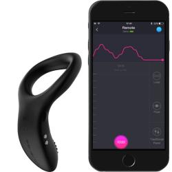 Lovense Diamo App Controlled Bluetooth Cock Ring, 3.5 Inch, Black