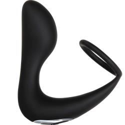 Adam and Eve Adam`s Rechargeable Prostate Pleaser with C-Ring, 4.7 Inch, Black